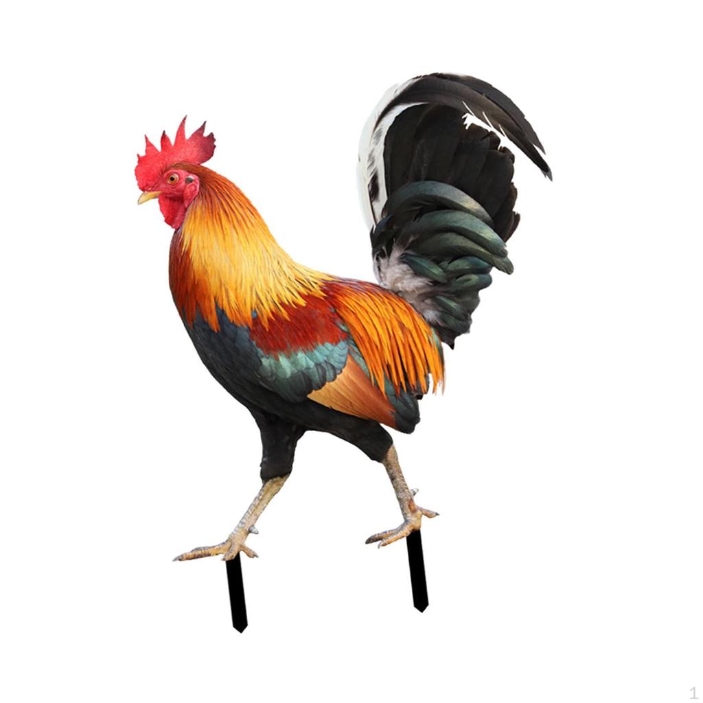 Kovová zahradní socha majestátního kohouta pro venkovní výzdobu