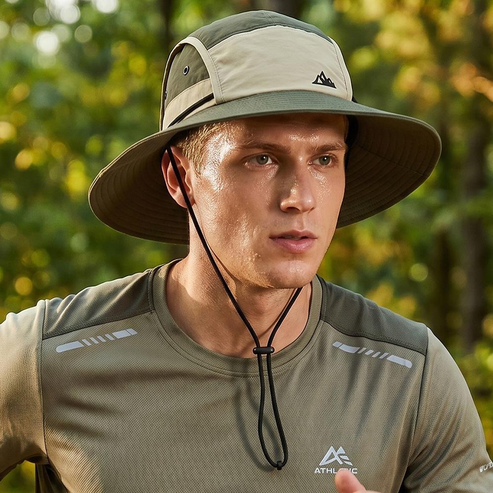 Summer Outdoor Sun Protection Hat for Women Men Hiking Fishing Sunscreen Visor Cap Large Brim Shawl Quick Drying Fisherman Hat