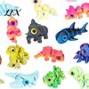 Winter Holiday Activities 3D Printed Animal Advent Calendar, 24-Day Dinosaur Ocean Land Fun Interactive Toys for Kids Figure Countdown Set, Christmas