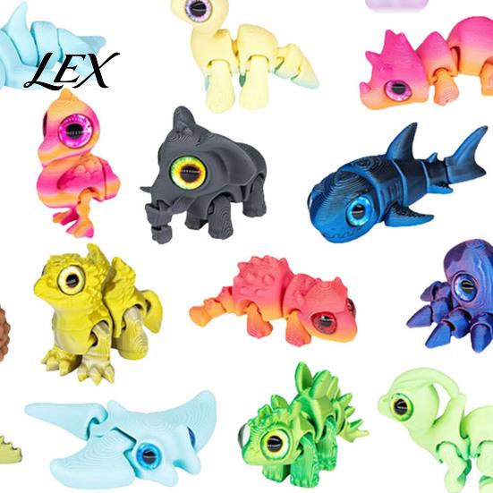 Winter Holiday Activities 3D Printed Animal Advent Calendar, 24-Day Dinosaur Ocean Land Fun Interactive Toys for Kids Figure Countdown Set, Christmas