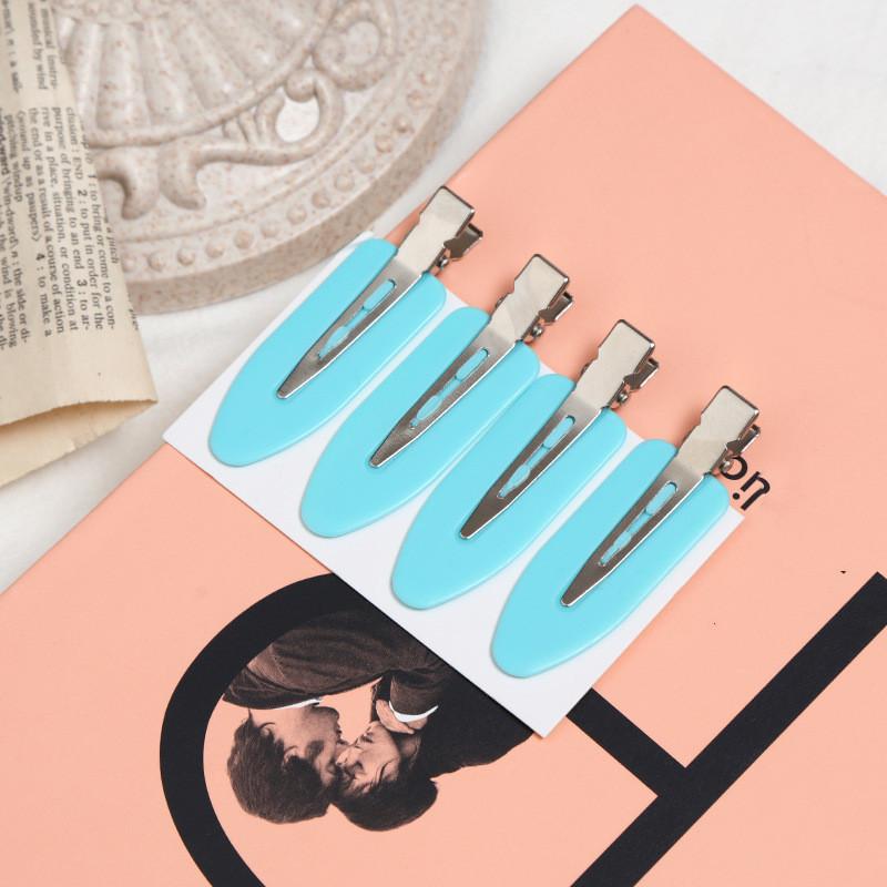 2/3/4 יחידות פשוט סאקורה ורוד קליפ שיער ללא תפרים סדין אצטט לנשים ללא כיפוף פוני קליפ סיכות ראש סיכות שיער כלי לעיצוב שיער