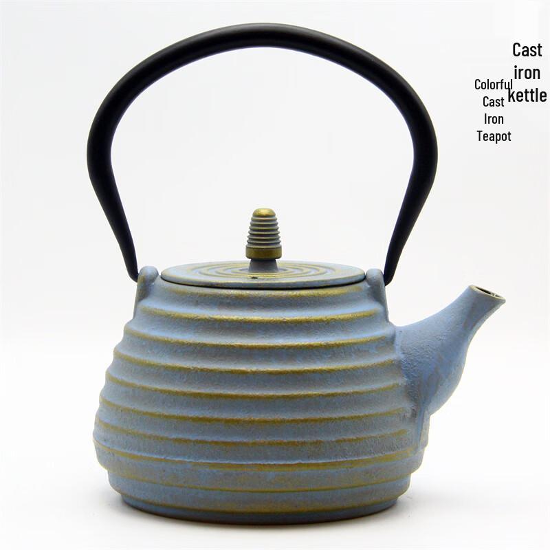 Retro Cast Iron Tea Kettle with Strainer