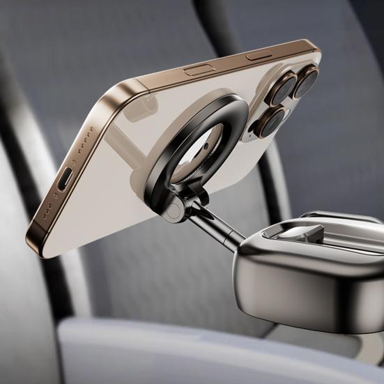 Mobile Phone Holder Adjustable 720 Degrees Angle Magnetic Airplane Travel Stand Compact Foldable Phone Mount