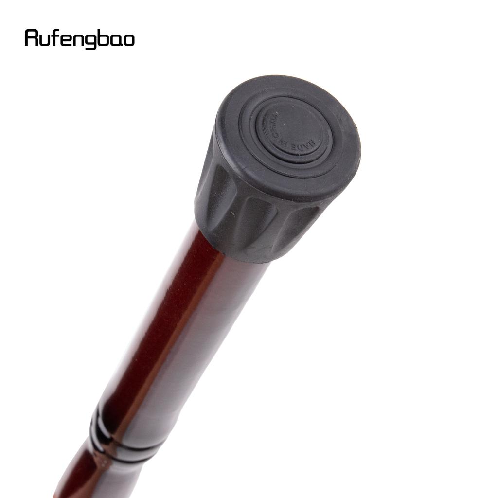 Red Wooden Single Joint Fashion Walking Stick Decorative Cospaly Cane Halloween Mace Crutch  Wand Crosier 92cm