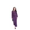 2025 Women's Early Autumn Knitwear Set: Elegant Round Neck Sweater & Midi Skirt