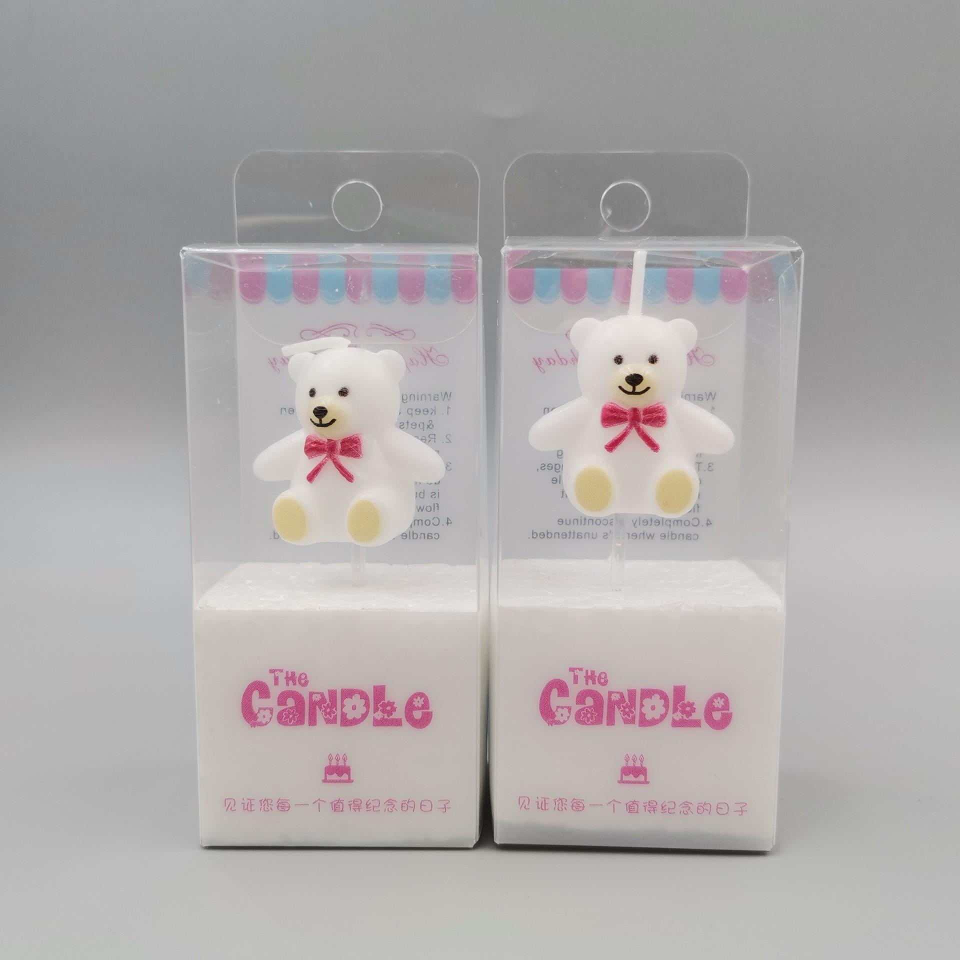 

Atmosphere Individually Packaged Bear Cake with Birthday Candles Creative Children s Birthday Arrangement Candles White Bear