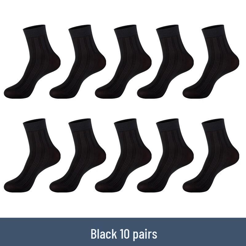 LANGSHA Men's Ultra-Thin Business Mid-Calf Socks