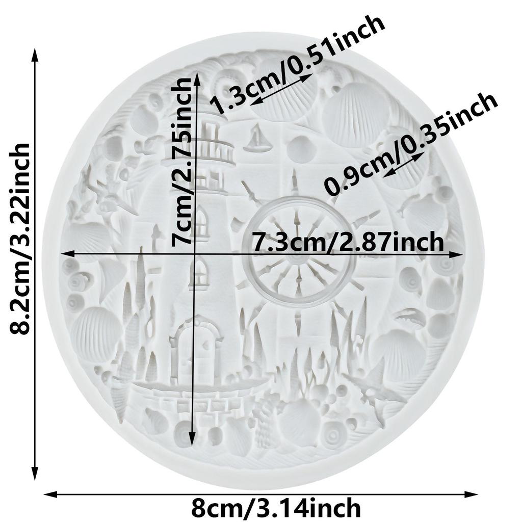Formy Silikonowe Latarnia Morska Kotwica Ster Forma do Fondantu Narzędzia do Dekoracji Ciast Topper na Babeczki Czekolada Cukierki Rzemiosło Masa Cukrowa Polimerowa Glinka