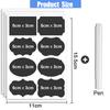 50pcs/sets Jars Labels Erasable Chalkboard Labels Waterproof Spice Sticker Craft Kitchen Blackboard Sticker Bottles Tag With Pen