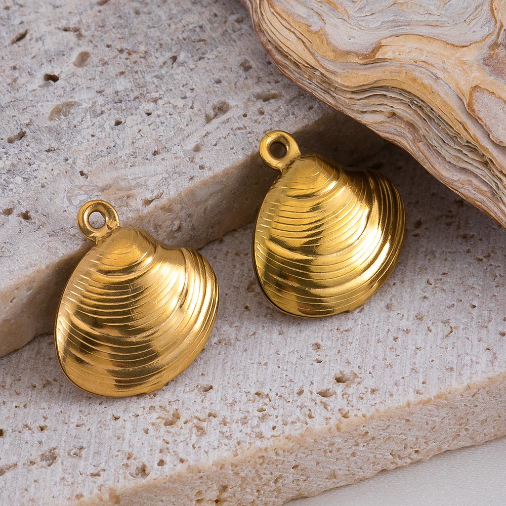 2pcs Stainless Steel Retro Ocean Turtle Octopus Crab Shell Star Pendant Necklace Earring Flower Charm Jewelry Making Craft Gift