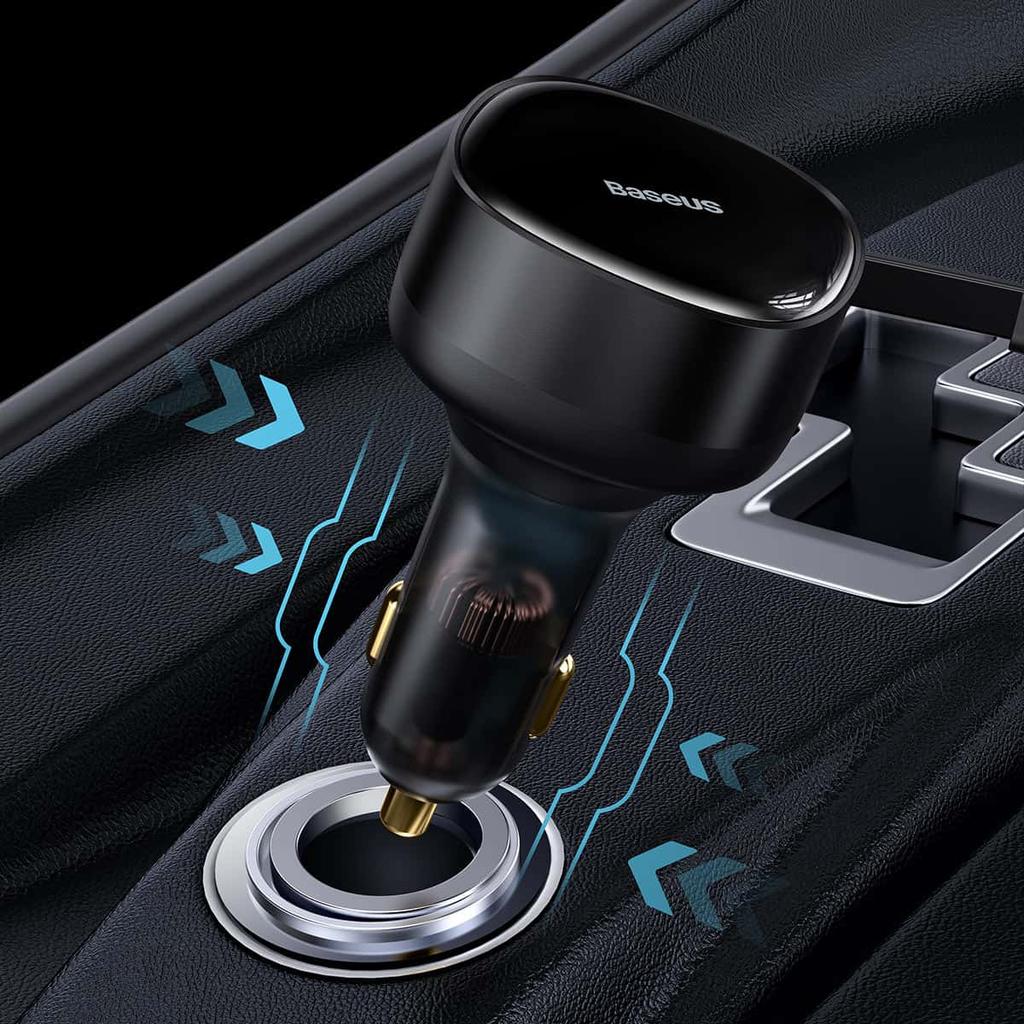 2in1 Car Charger 33W 2x USBC Enjoyment Black