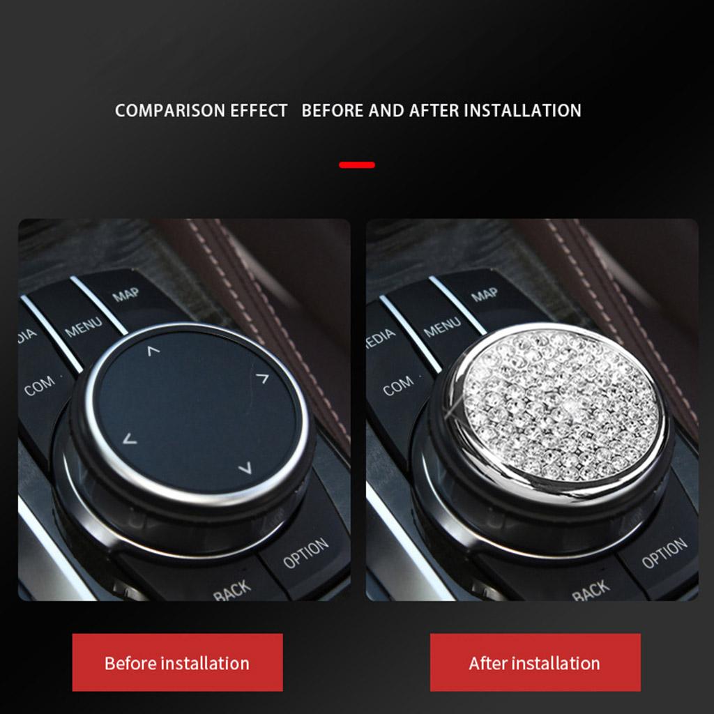 Buton de comandă pentru pornirea mașinii Media Drive pentru inel de cristal cu stras pentru seria X5 X7&x318 Controlul pornirii motorului pentru interiorul mașinii K