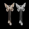 Drop Cubic Zircon Animal Butterfly For Women Girl Tassel Jewelry Brooches Pin Accessories Corsage