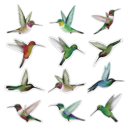 12Pcs Bird Window Clings Bird Protection Window Decals Removable PVC Anti-Collision Stickers for Glass Doors and Windows Size#12pcs