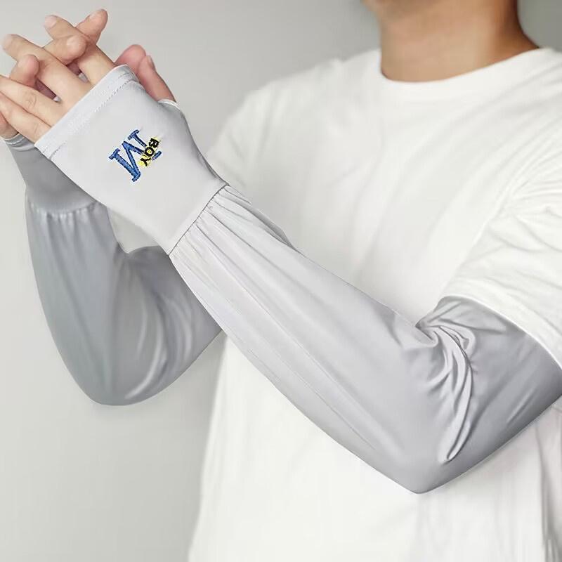

Mens Ice Arm Sleeves Sunscreen Elastic Driving Gloves Outdoor Uv Protection Arm Cover Sleeves Super Soft Breathable