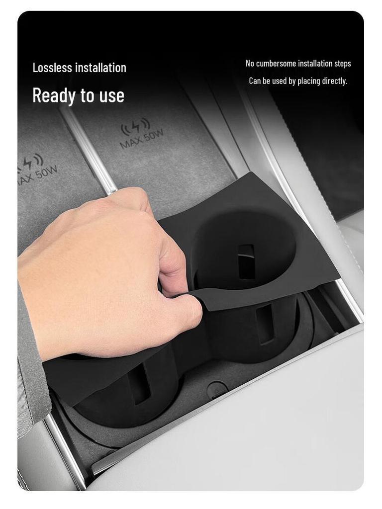 Denza N9 Central Control Silicone Cup Holder Mat - Waterproof, Anti-Slip, Protective Interior Accessory