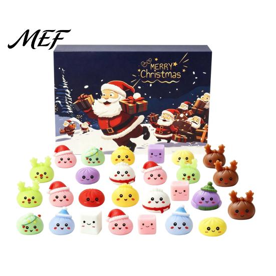 Childrens Holiday Countdown Toy Christmas Advent Calendar, 24 Day Box with Mystery Figures, Calendar for Decoration Festive Decor Kids
