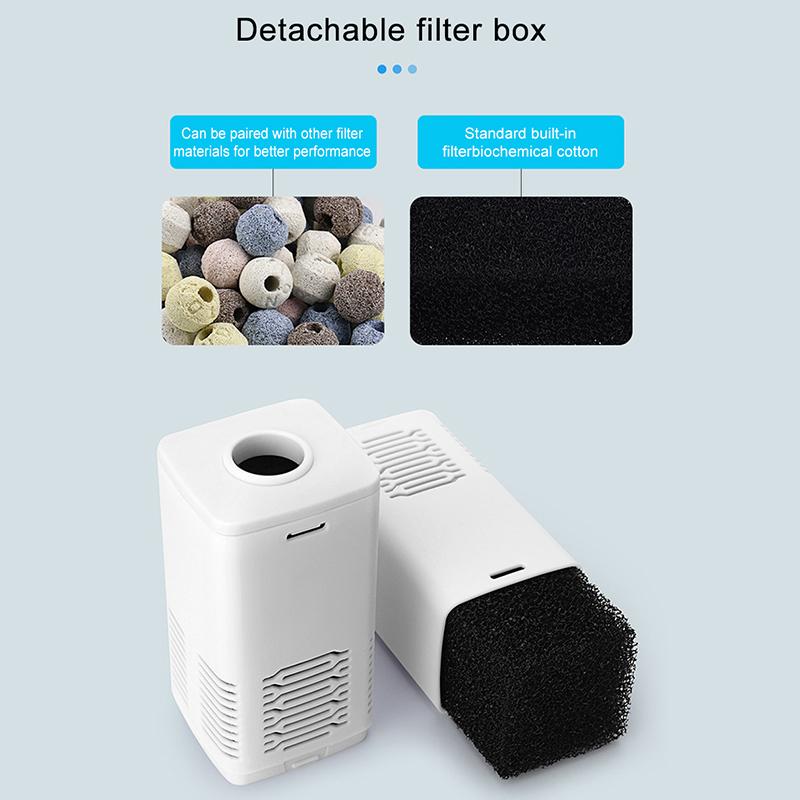 5 In 1 Aquarium Filter Pump Fish Tank Submersible Air Oxygen Aerator Aquarium Air Pump Water Circulation Changer Pump Wave Maker