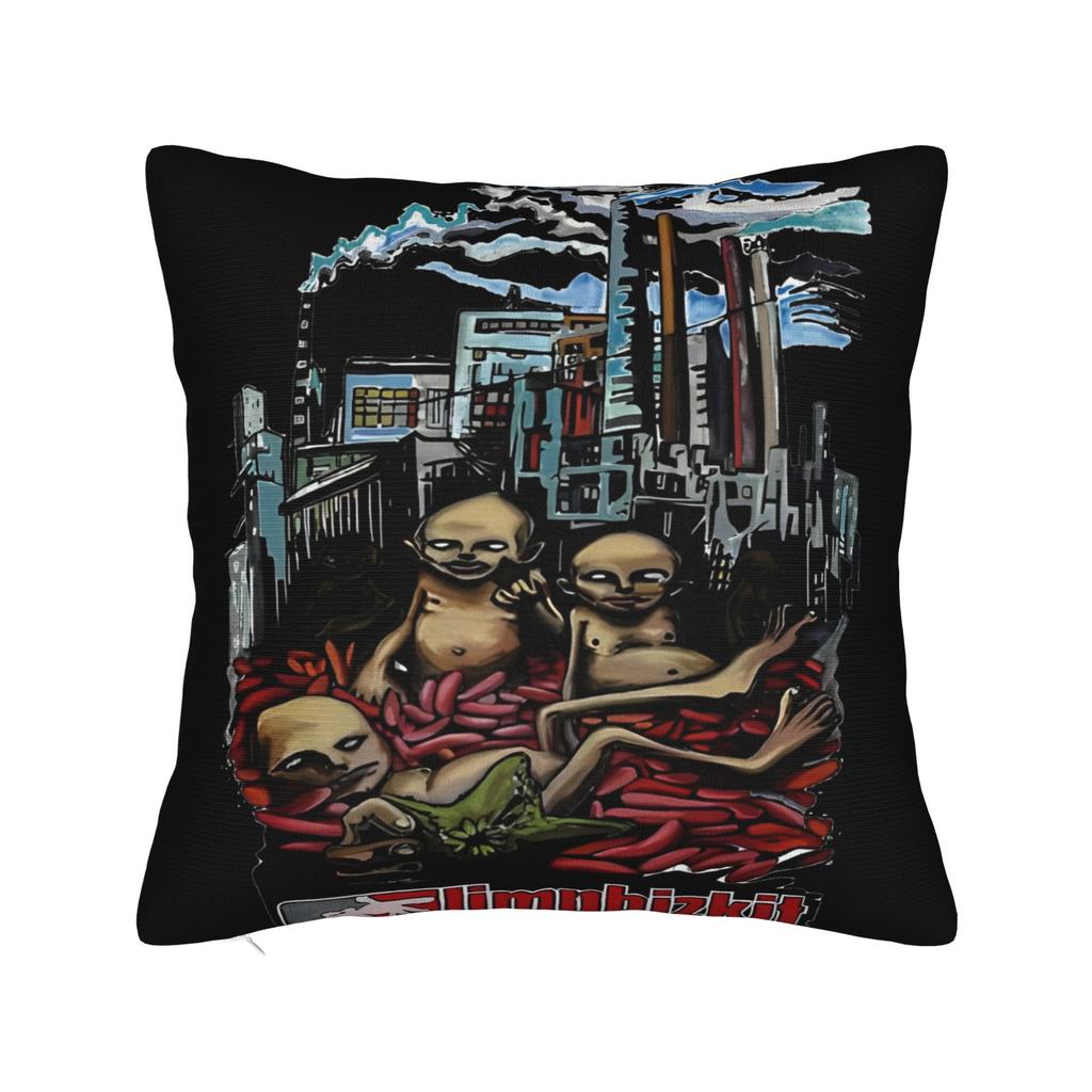 Rap Limp Bizkit Band Square Pillow Cases Rock Cushion Cover Custom Zipper Decor Throw Pillow Case Cover for Seat xcm