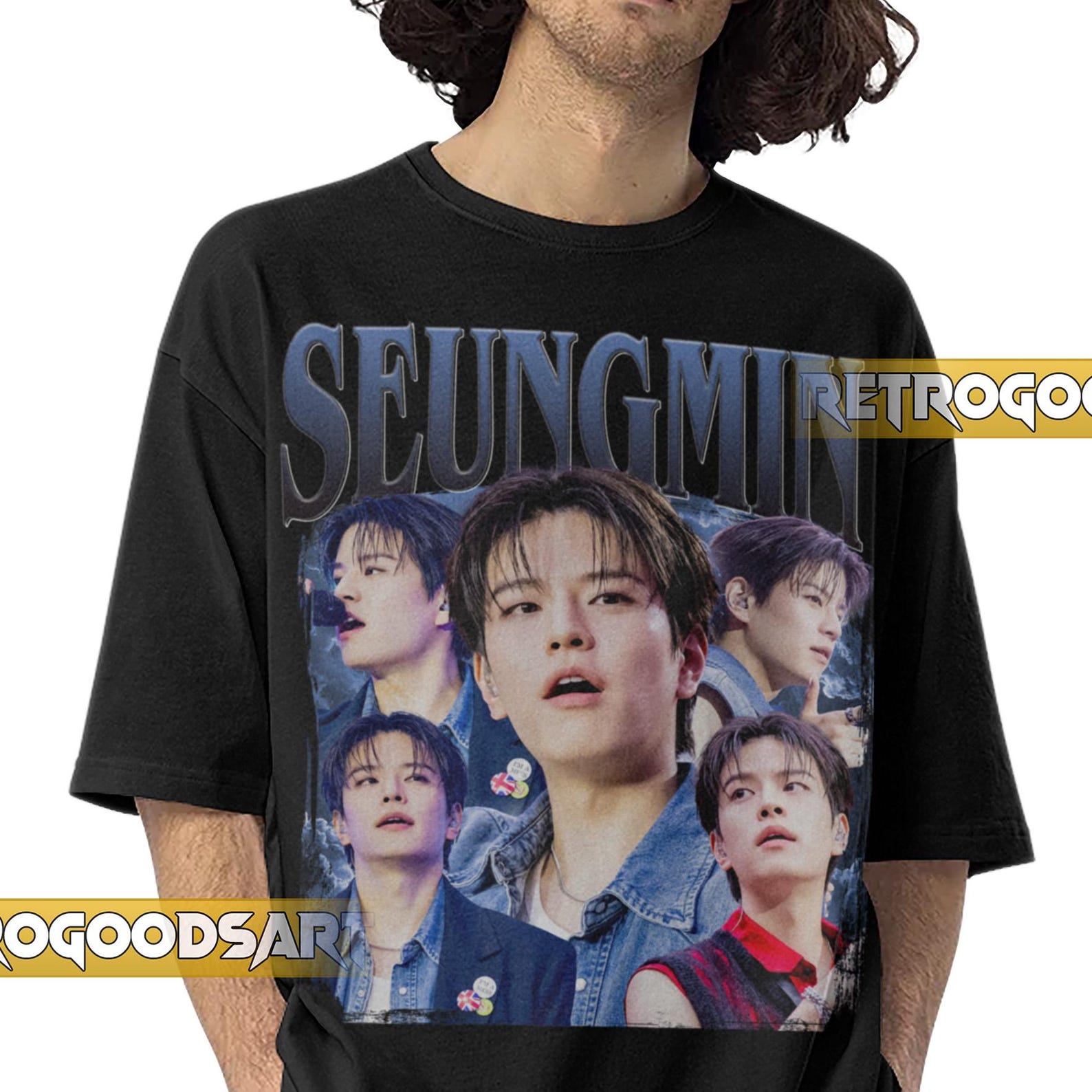 SEUNGMIN STRAY Kids K-Pop Retro Shirt / Kim Seung Min Stray Kids Vintage Band Tee / Kim Seung-min Tour / Stay Kpop BoybandConcertMerch S