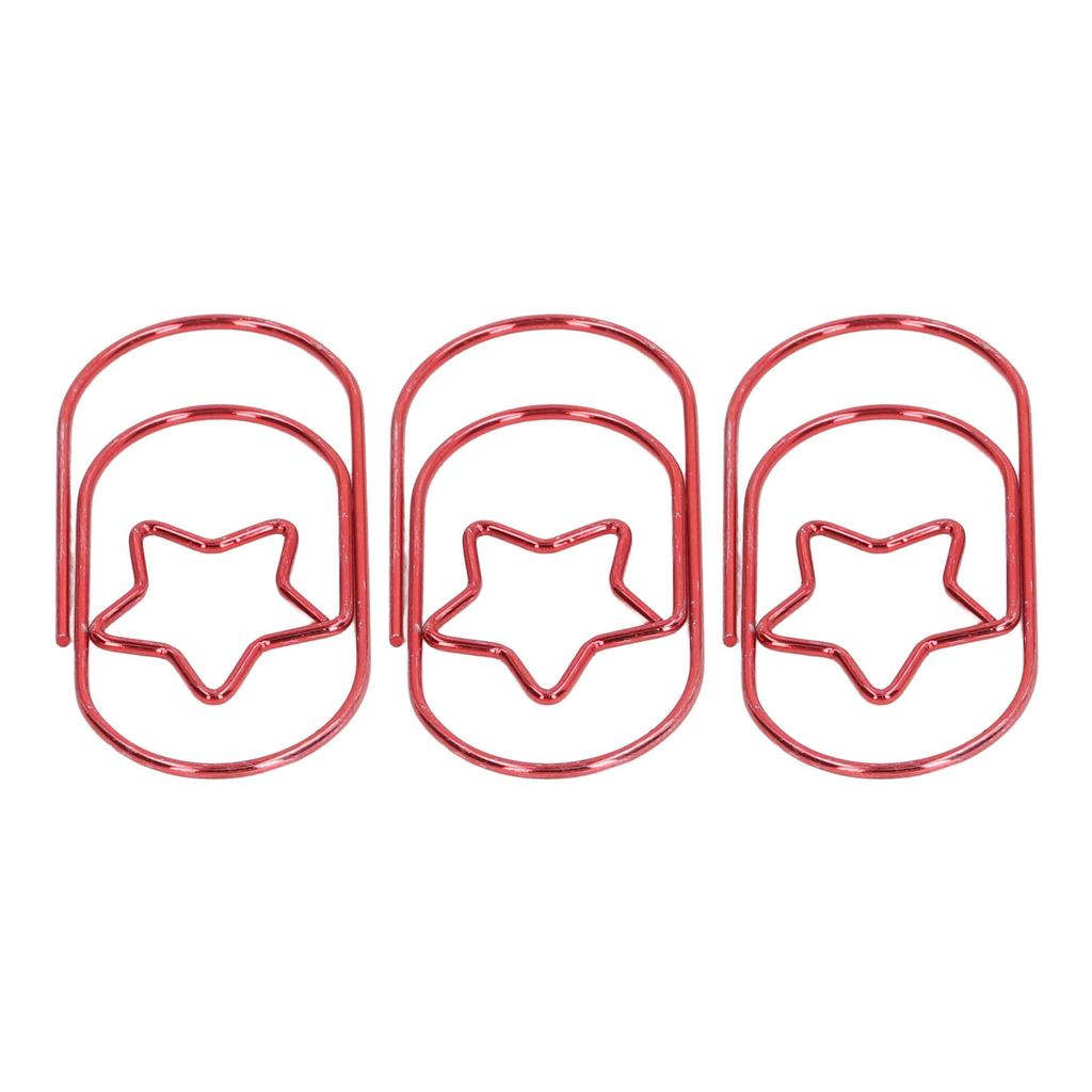 40Pcs   Paperclips Star   Rustproof Coating Multi Purpose Cute Paper Clips for Home School