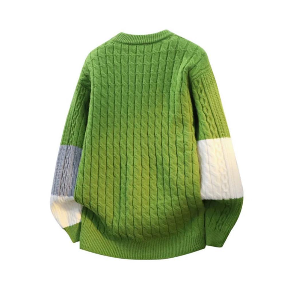 Men's  Fashion  Knitting  Pullover  Long Sleeves  Loose  Round Neck  Sweater
