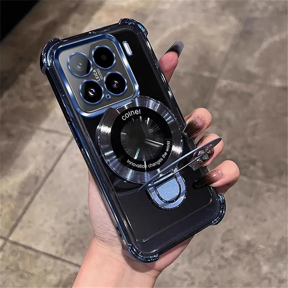 

Для Xiaomi 15T Pro Чехол Противоударный Магнитный Кронштейн Чехол для телефона Для Mi 15 T 15T 14T 13T Pro Подставка Прозрачная Мягкая Силиконовая Крышка For Xiaomi 13T Pro