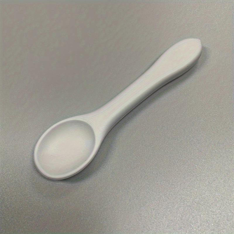 1pc Baby Silicone Spoon, Newborn Baby Feeding Spoon, Children's Tableware, Dining Complementary Food Soft Head Round Head