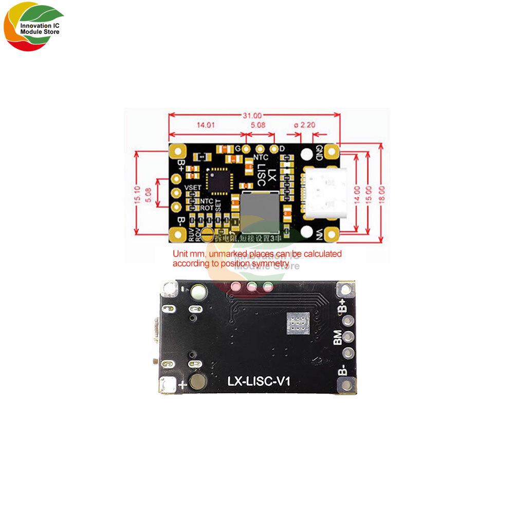Type-C USB 1 BMS 11W 8.1V 11.6V 1.1A Lithium Battery Charging Boost Module With Balanced Support Fast Charge With Indicator