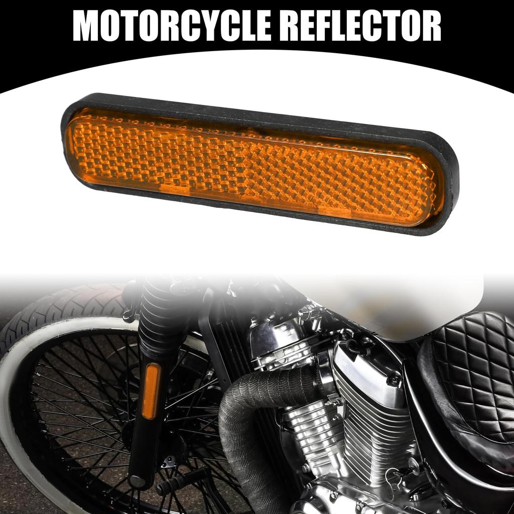 Partuto Set mit 5 3,66"x0,83" Universalreflektoren - Ovale Form Orange Kunststoffreflektoren für