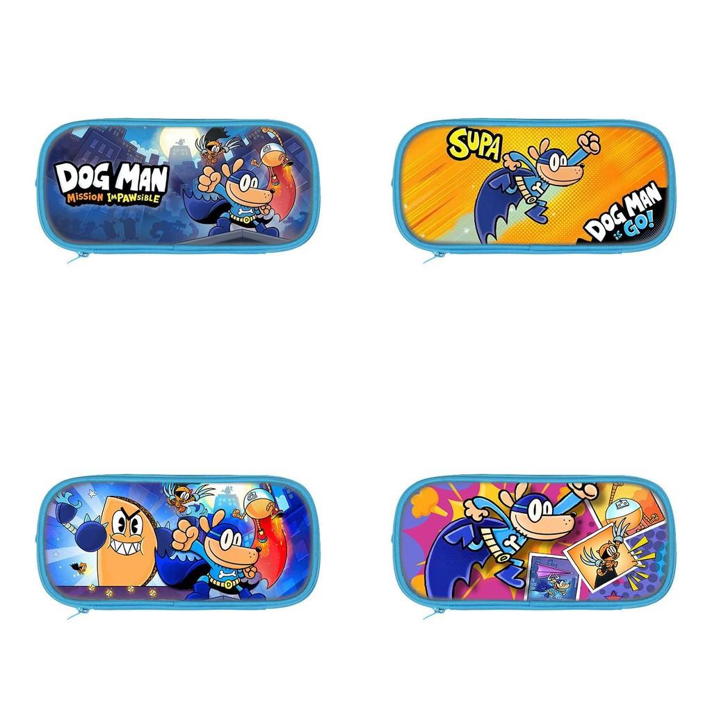 Dog Mans Cat Cartoon School Pen Bag With Durable Polyester For Elementary Students