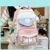 Fashion Nylon Street Backpack Color Block Design With Laptop Gift Compartment