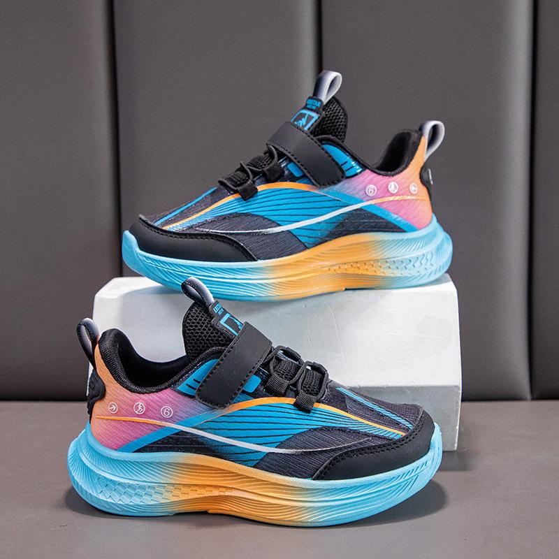 

Children s sports shoes mesh soft sole spring and autumn breathable middle-aged and older children s girls dad shoes lightweight students running s 38 синий