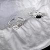 And Stunning Black White Textured Zircon Ring For Women And Men Adjustable Size Perfect For Use Daily