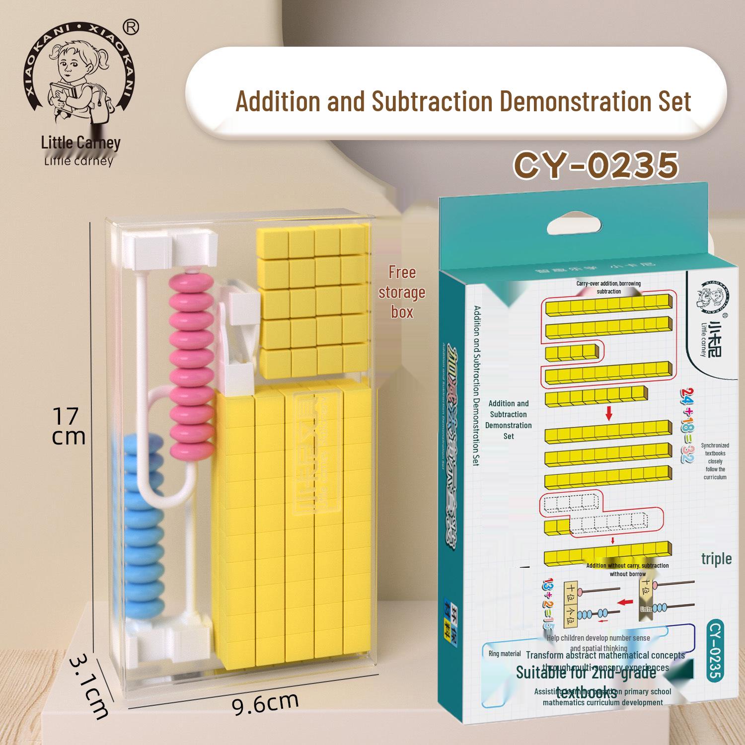 Little Carney 0235 Math Counter 3-in-1: Addition & Subtraction Set for Grades 1-2
