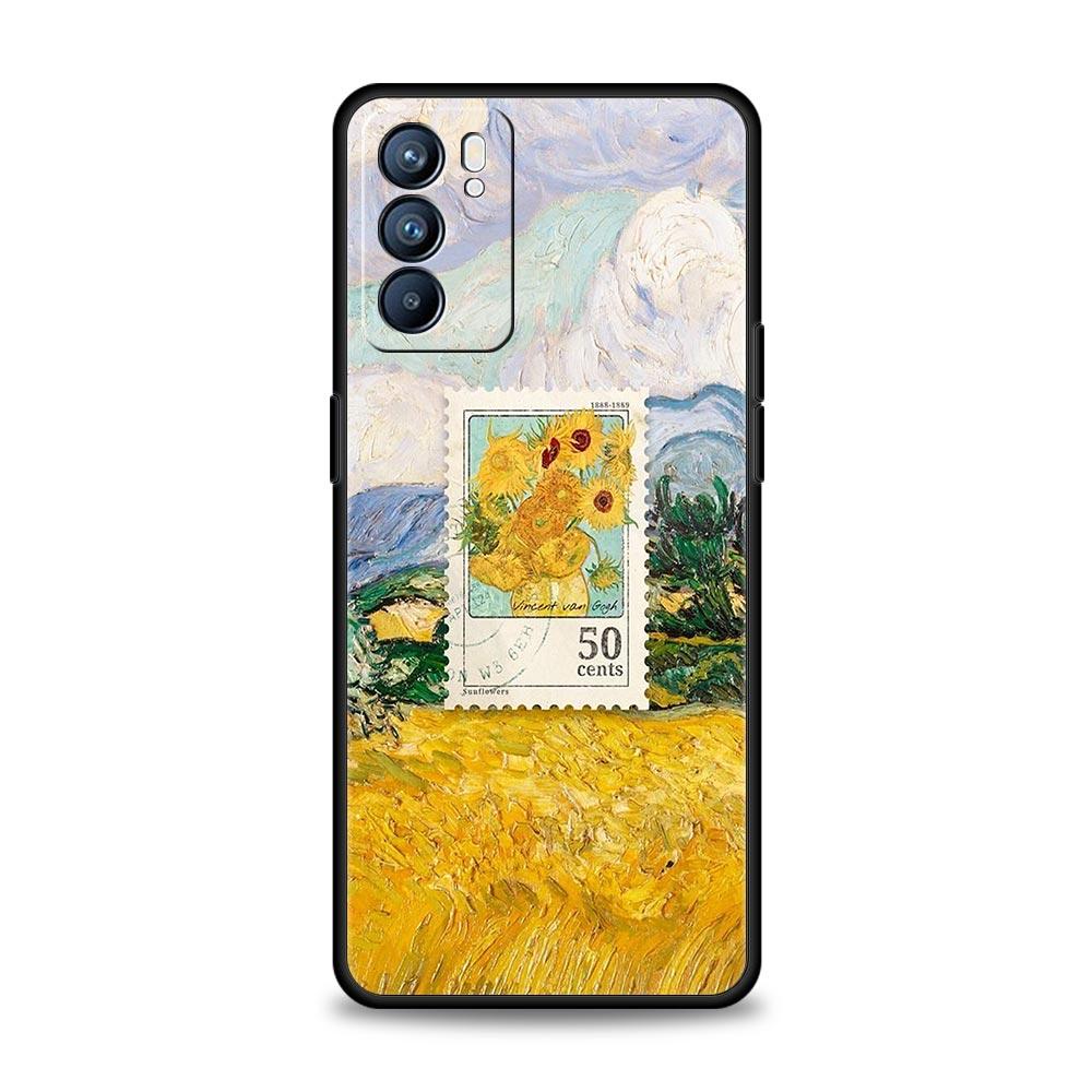 Starry sky van gogh art Phone Case For Oppo Reno8 Reno7 Reno6 Pro A54 5G Find X6 X5 A53 A52 A9 A15 A95 A17 A16 A74 A57 A31 Cover