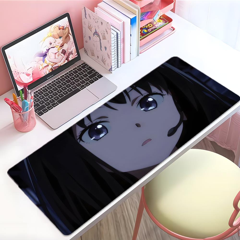 Beautiful Anime LLycoris Recoil Takina Inoue Mouse Pad Large Thick Desk Pad Stitched Edges Gaming Mouse Mat For Pc