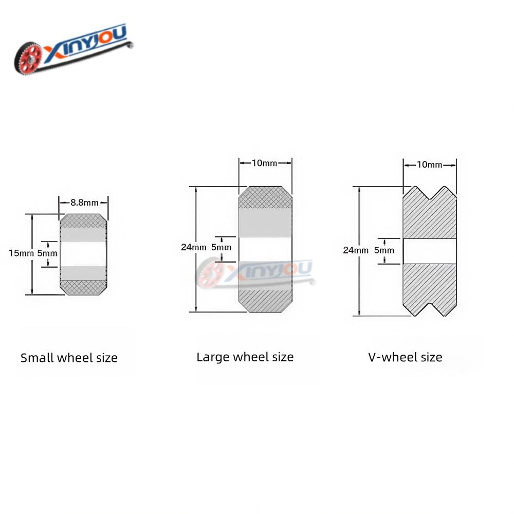 1/6/12/24pcs CNC Plastic POM Big Small Wheel With Bearing Idler V-Slot Aluminum Profile Perlin Pulley For 3D Printer