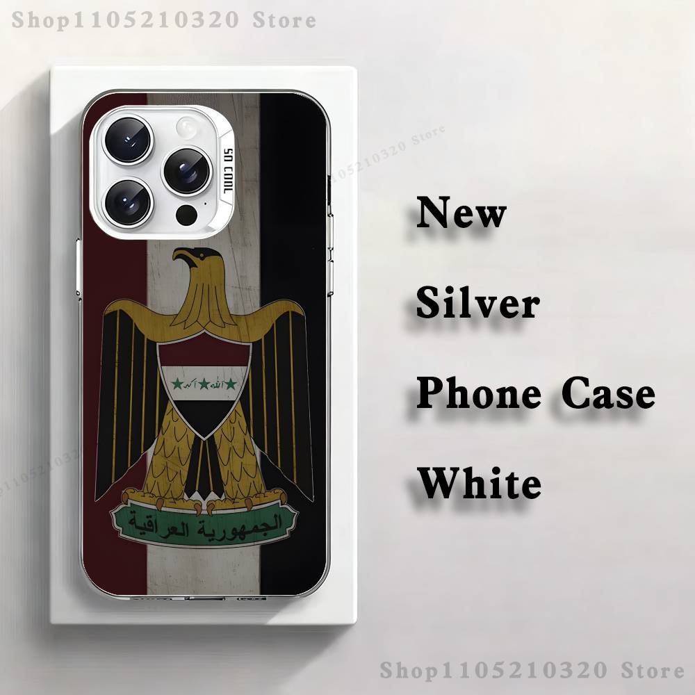 

Nation I-Iraq Flag Phone Case For iPhone 17,16,15,14,13,12,11,Pro,Max,Plus,E,Air,Mini White Tpu Cover iPhone17