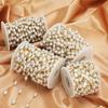 1 Meter Stainless Steel Heart Flower Artificial Pearl Chains for DIY Handmade Women Fashion Necklaces Jewelry Earrings Making