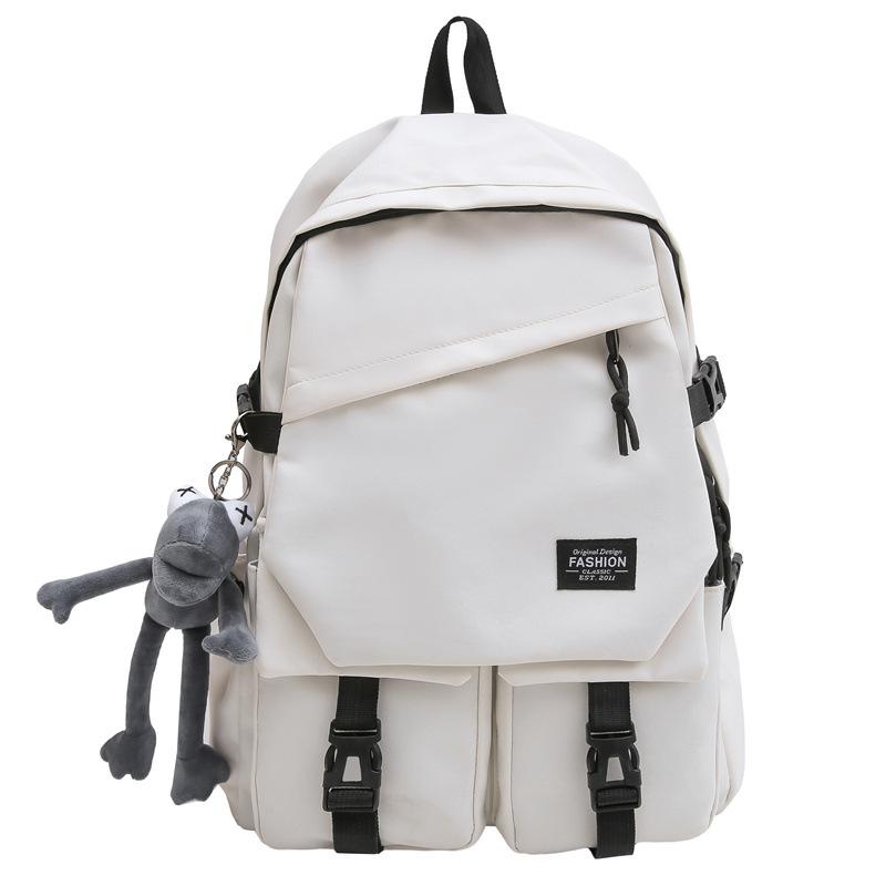 Damen Rucksack im Campus-Stil, einfarbig, für Männer, große Kapazität, Schultasche für Schüler