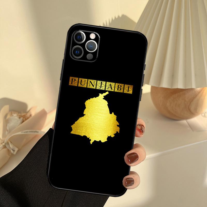 Punjab Map Phone Case For iPhone 14 16 15 11 12 13 17 Pro Max 13 mini 15 16 Plus 16e 17 Air Cover Funda