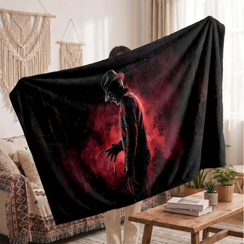 Warm Flannel BlanketA Nightmare On Elm Street Freddy Krueger Soft Cozy Throw Blanket for Bedroom Couch