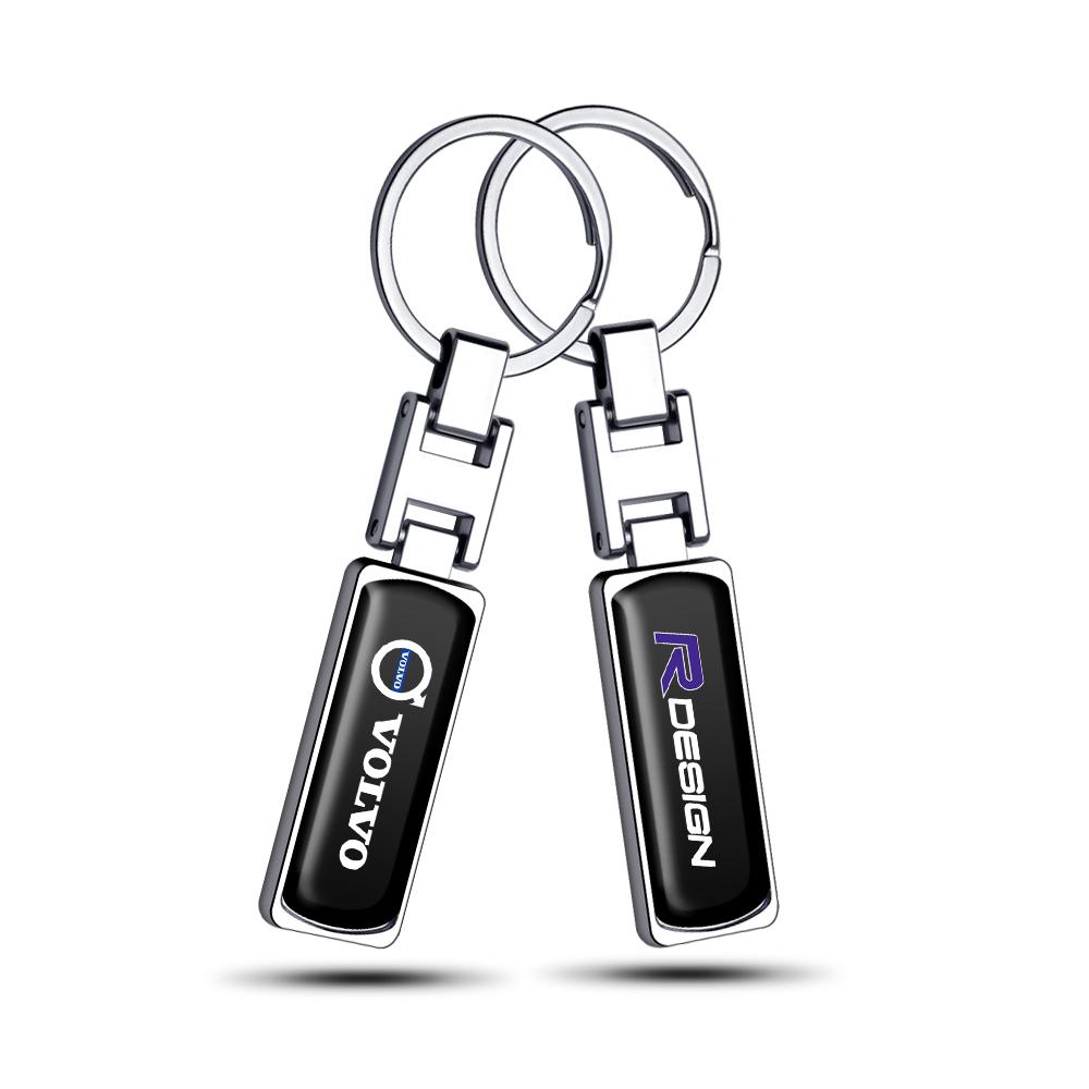 Car Key Chains Keyring Pendant Metal Keychain Holder Auto Accessories For Volvo Rdesign T6 AWD C30 S40 S60 S70 S80 S90 V40 V50