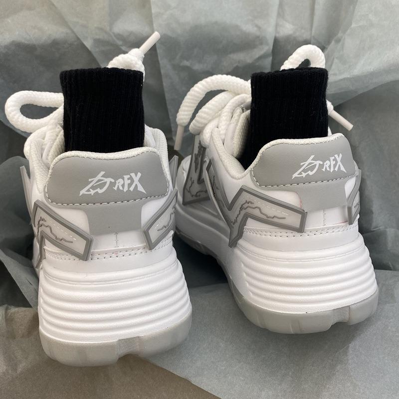 Bread Shoes Men's Thick-soled Heightening Sports Skateboard Shoes Men's New Summer Versatile Little White Shoes Breathable