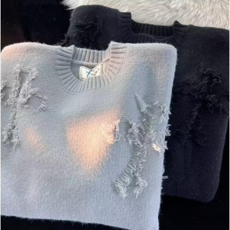 Einfarbiger Rundhalspullover für Damen im Herbst