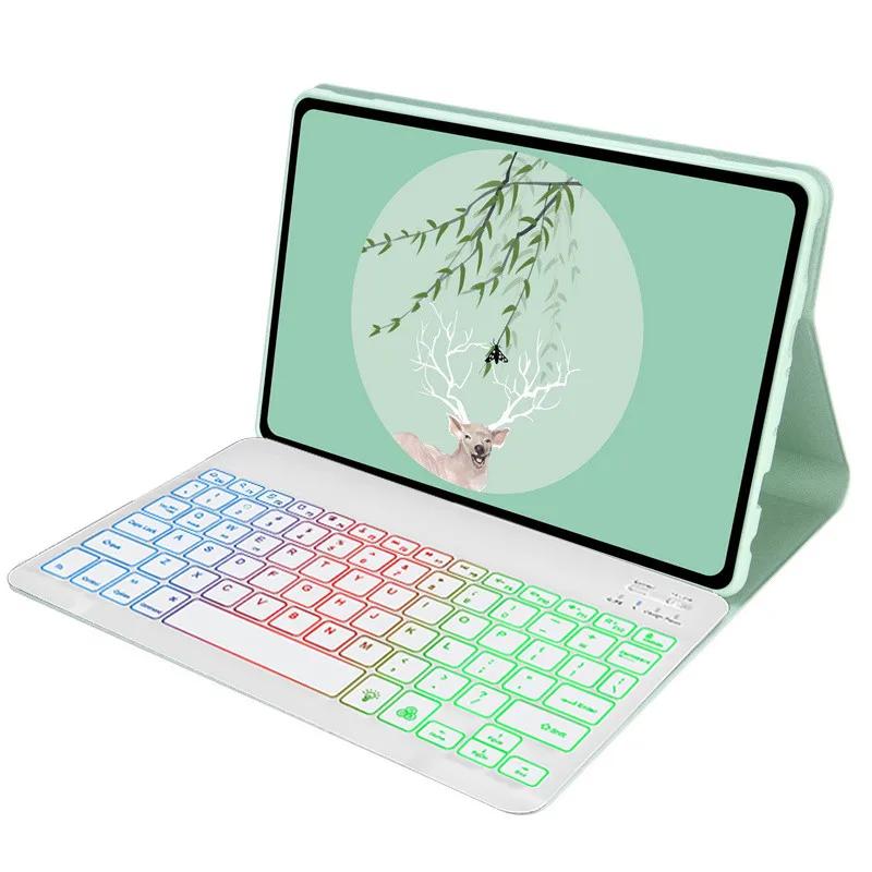 Tablets Keyboard Case for Redmi Pad 2 Cover for Redmi Pad 2 11 Inch Teclado Cover Rainbow Backlit Keyboard Case