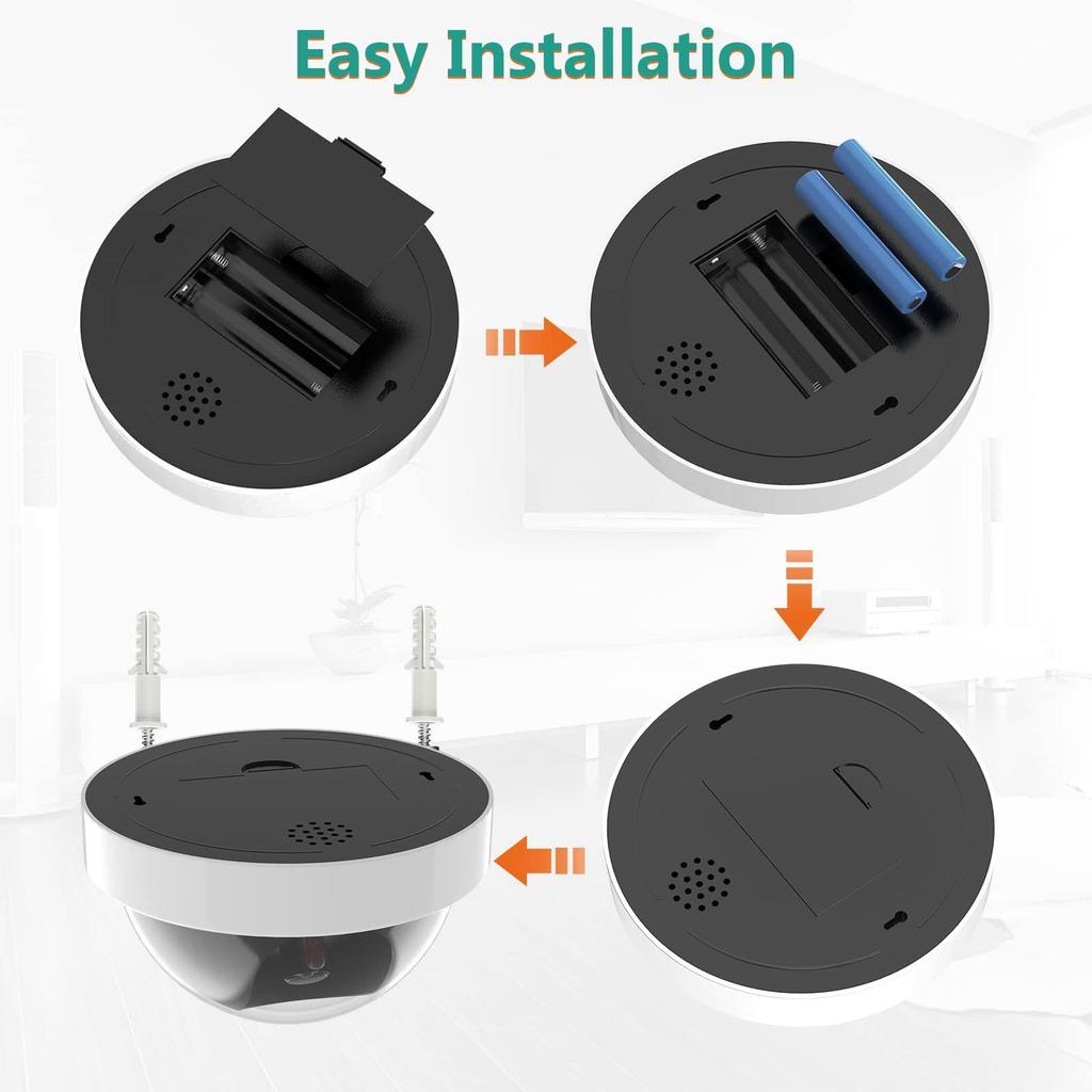 White Outdoor Fake Surveillance Camera with Infrared Light Simulation