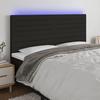 VidaXL LED Headboard Bedroom Furniture Double Bed Accessory Head of Bed Frame Interior Black 3122580