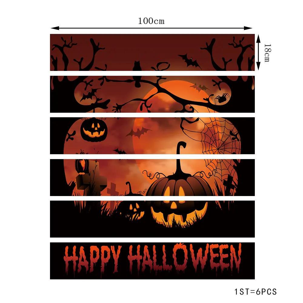 

Хэллоуин Тыква Наклейки на Лестницу Самоклеящиеся Наклейки на Стену с Декором Ступеней Идеально подходят для Создания Праздничной Атмосферы